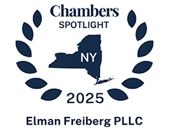 Logo for the Chambers Spotlight of Elman Freiberg PLLC, 2024, State of New York.